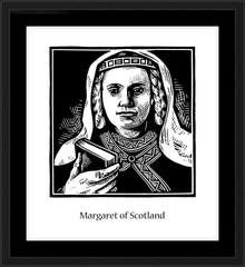 Wall Frame Black - St. Margaret of Scotland by J. Lonneman