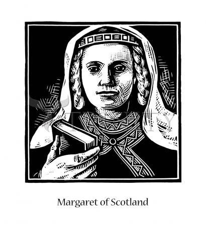 Wall Frame Black, Matted - St. Margaret of Scotland by Julie Lonneman - Trinity Stores