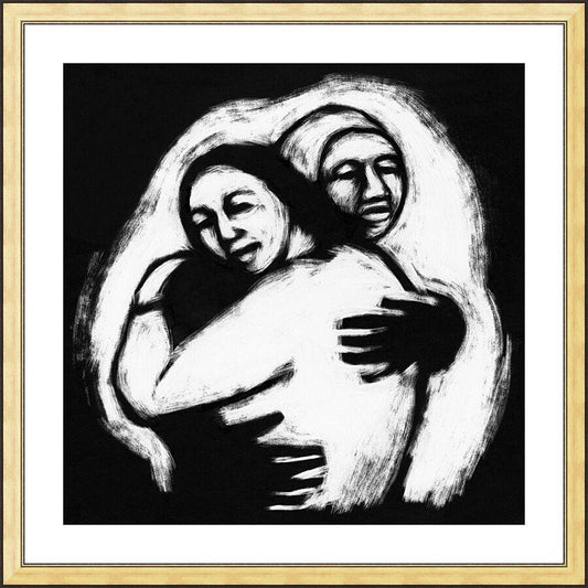 Wall Frame Gold, Matted - Reconciliation by J. Lonneman