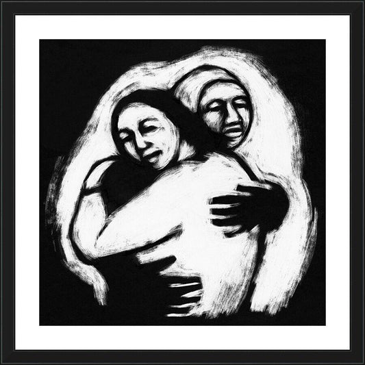 Wall Frame Black, Matted - Reconciliation by J. Lonneman
