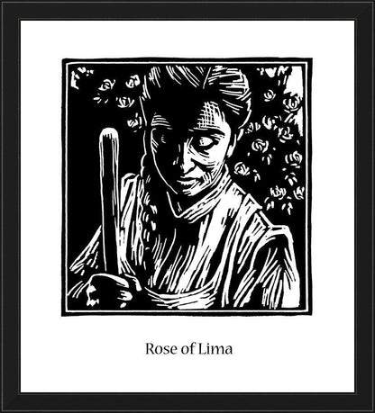 Wall Frame Black - St. Rose of Lima by Julie Lonneman - Trinity Stores