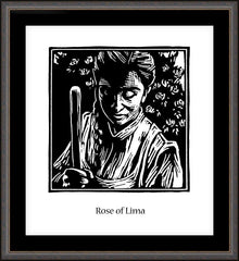 Wall Frame Espresso - St. Rose of Lima by J. Lonneman