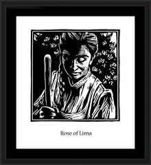 Wall Frame Black - St. Rose of Lima by J. Lonneman