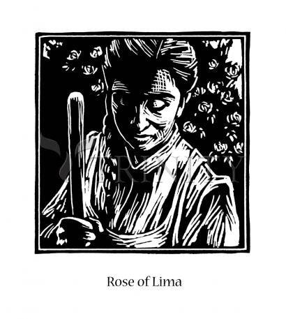 Wall Frame Espresso, Matted - St. Rose of Lima by J. Lonneman