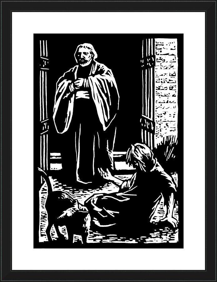 Wall Frame Black - St. Lazarus and Rich Man by Julie Lonneman - Trinity Stores