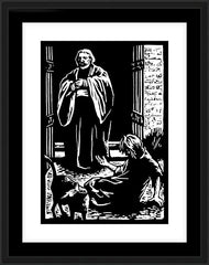 Wall Frame Black - St. Lazarus and Rich Man by J. Lonneman