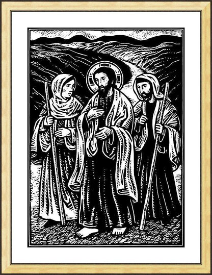 Wall Frame Gold - Road to Emmaus by J. Lonneman