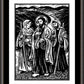 Wall Frame Espresso, Matted - Road to Emmaus by J. Lonneman