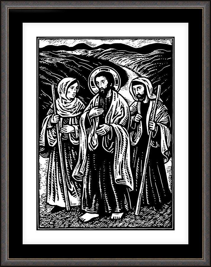 Wall Frame Espresso, Matted - Road to Emmaus by Julie Lonneman - Trinity Stores
