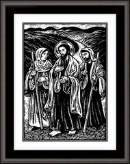 Wall Frame Espresso - Road to Emmaus by J. Lonneman
