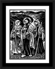 Wall Frame Black - Road to Emmaus by J. Lonneman