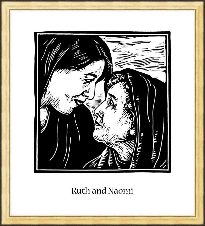 Wall Frame Gold - St. Ruth and Naomi by J. Lonneman