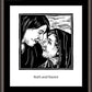 Wall Frame Espresso, Matted - St. Ruth and Naomi by Julie Lonneman - Trinity Stores