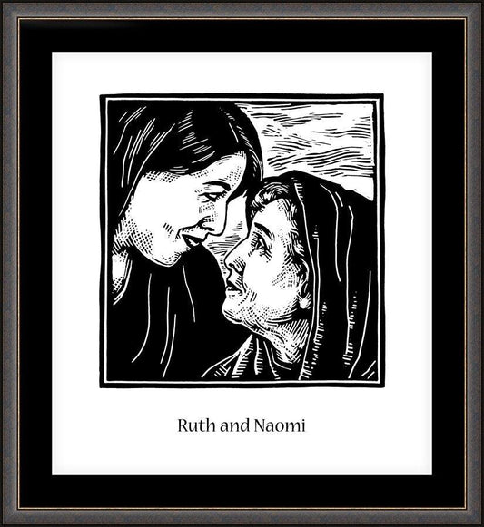 Wall Frame Espresso, Matted - St. Ruth and Naomi by J. Lonneman