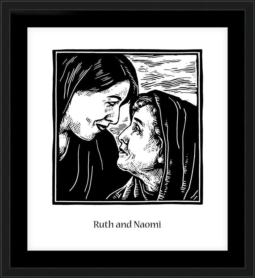 Wall Frame Black, Matted - St. Ruth and Naomi by Julie Lonneman - Trinity Stores