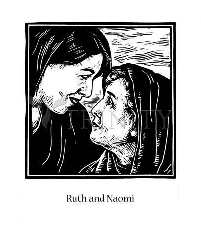 Wall Frame Espresso, Matted - St. Ruth and Naomi by Julie Lonneman - Trinity Stores