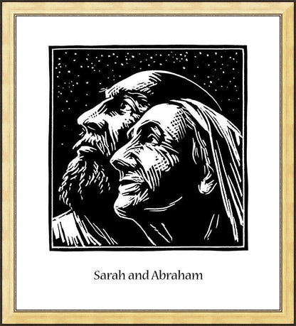 Wall Frame Gold - Sarah and Abraham by J. Lonneman
