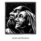 Wall Frame Gold, Matted - Sarah and Abraham by J. Lonneman