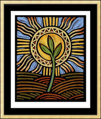 Wall Frame Gold - Easter Seedling by J. Lonneman