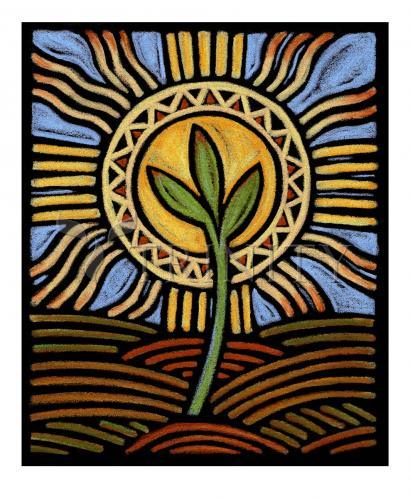 Wall Frame Gold, Matted - Easter Seedling by Julie Lonneman - Trinity Stores