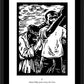 Wall Frame Black, Matted - Traditional Stations of the Cross 05 - Simon Helps Carry the Cross by Julie Lonneman - Trinity Stores