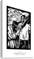 Canvas Print - Women's Stations of the Cross 05 - Simon Helps Jesus Carry the Cross by J. Lonneman