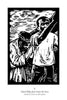 Metal Print - Women's Stations of the Cross 05 - Simon Helps Jesus Carry the Cross by Julie Lonneman - Trinity Stores