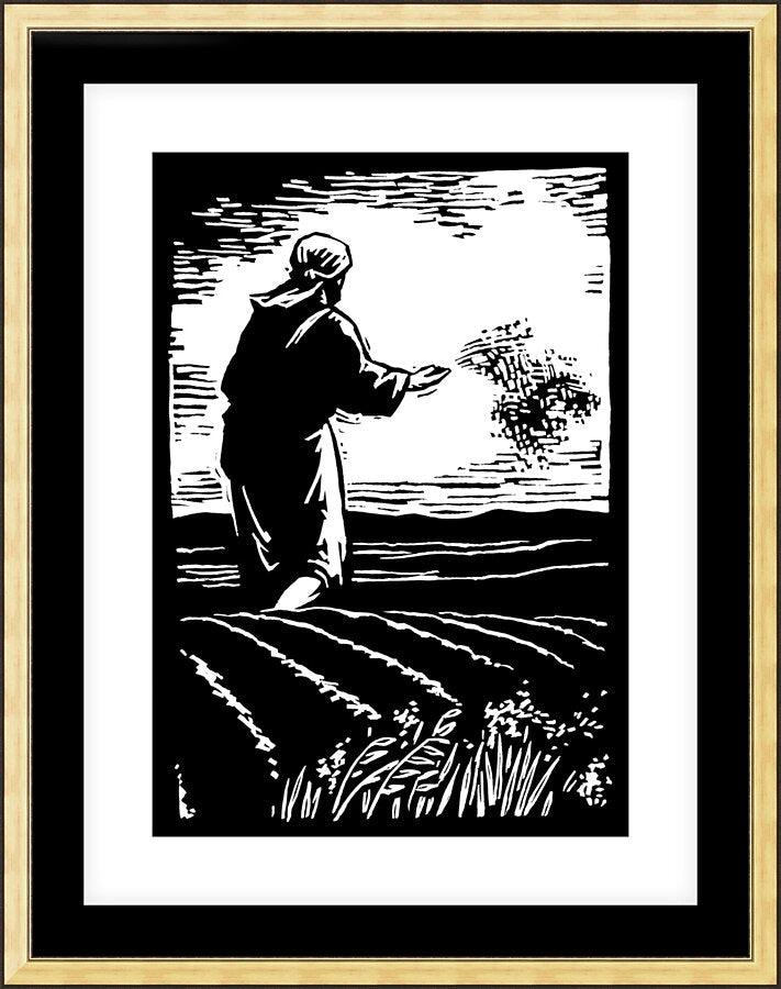 Wall Frame Gold, Matted - Sower by Julie Lonneman - Trinity Stores