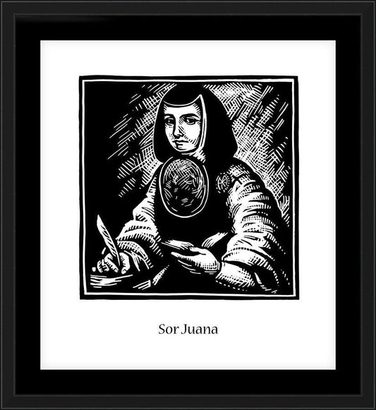 Wall Frame Black, Matted - Sor Juana Inés de la Cruz by J. Lonneman