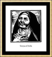 Wall Frame Gold - St. Teresa of Avila by J. Lonneman
