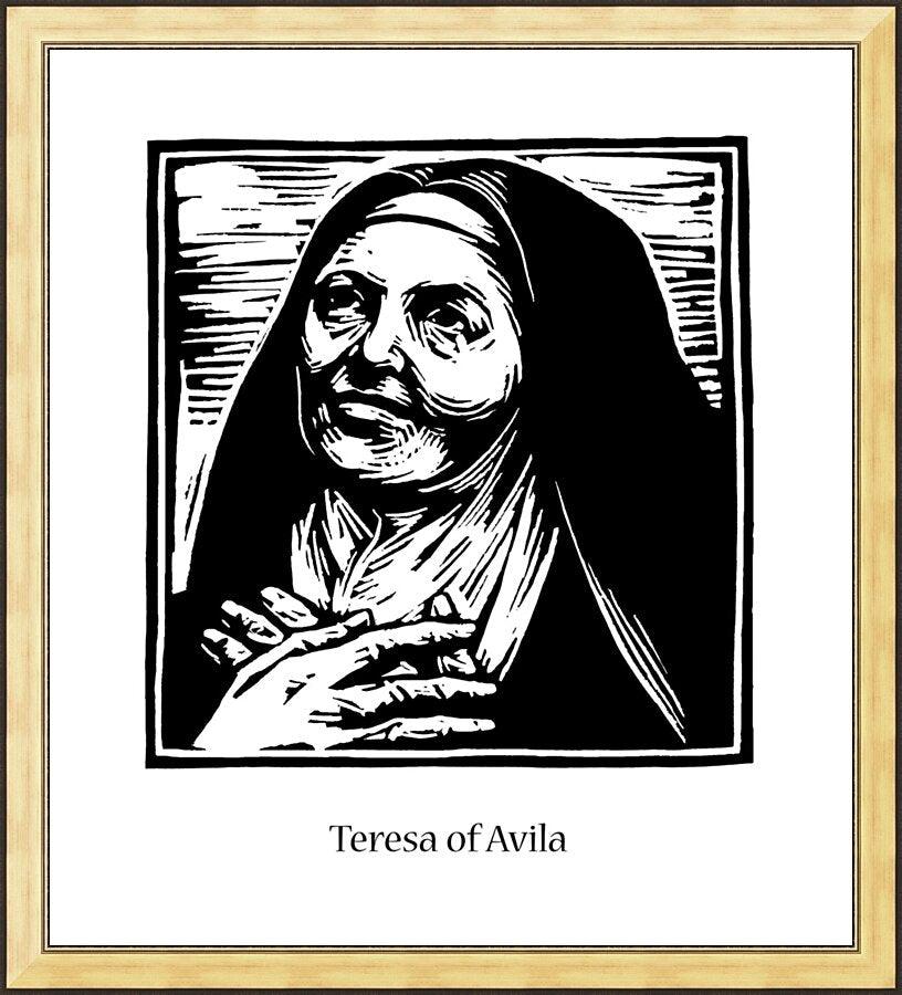 Wall Frame Gold - St. Teresa of Avila by J. Lonneman