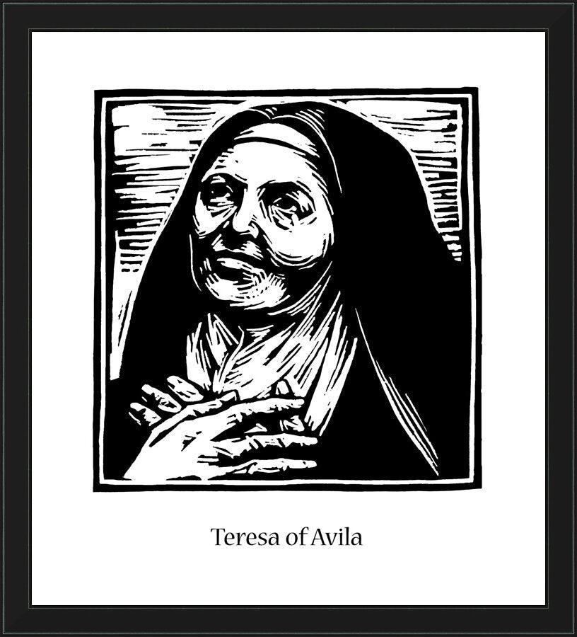 Wall Frame Black - St. Teresa of Avila by J. Lonneman