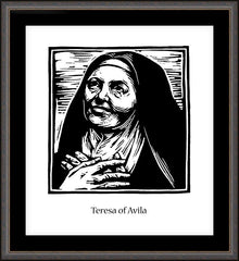 Wall Frame Espresso - St. Teresa of Avila by J. Lonneman