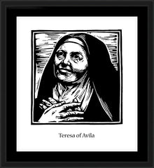 Wall Frame Black - St. Teresa of Avila by J. Lonneman