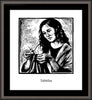 Wall Frame Espresso, Matted - St. Tabitha by J. Lonneman
