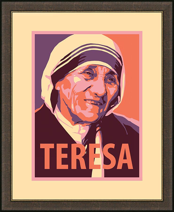 Wall Frame Espresso - St. Teresa of Calcutta by Julie Lonneman - Trinity Stores