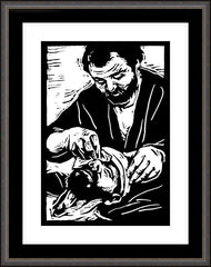 Wall Frame Espresso - Good Samaritan by J. Lonneman