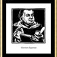 Wall Frame Gold, Matted - St. Thomas Aquinas by Julie Lonneman - Trinity Stores