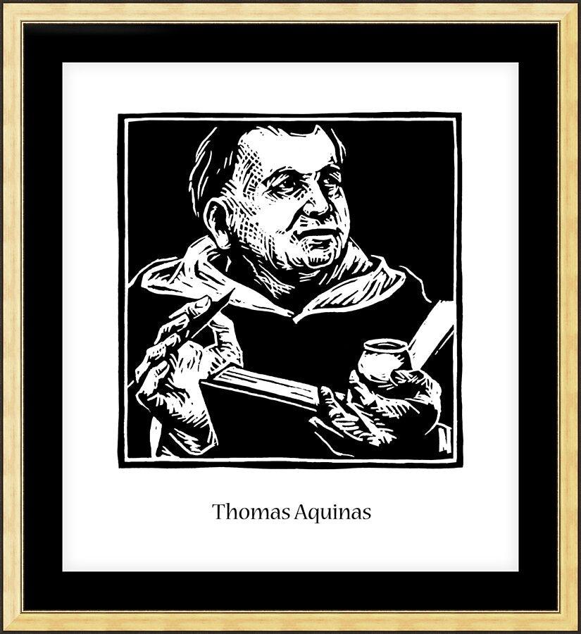 Wall Frame Gold, Matted - St. Thomas Aquinas by Julie Lonneman - Trinity Stores