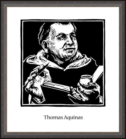 Wall Frame Espresso - St. Thomas Aquinas by J. Lonneman