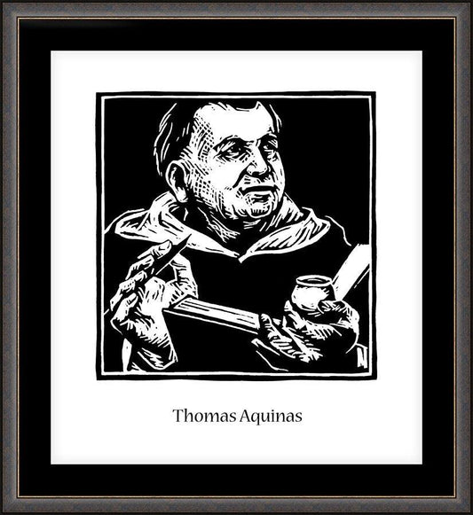 Wall Frame Espresso, Matted - St. Thomas Aquinas by J. Lonneman