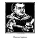 Wall Frame Espresso, Matted - St. Thomas Aquinas by Julie Lonneman - Trinity Stores