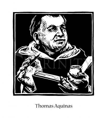 Wall Frame Espresso, Matted - St. Thomas Aquinas by Julie Lonneman - Trinity Stores