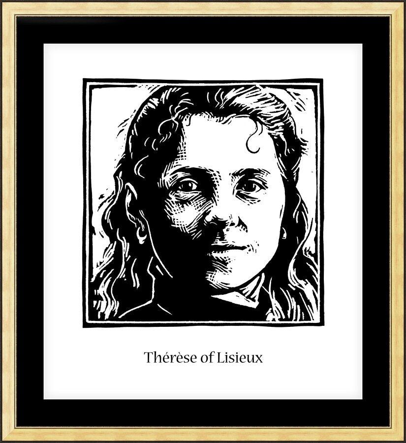 Wall Frame Gold, Matted - St. Thérèse of Lisieux by Julie Lonneman - Trinity Stores