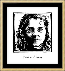 Wall Frame Gold - St. Thérèse of Lisieux by J. Lonneman