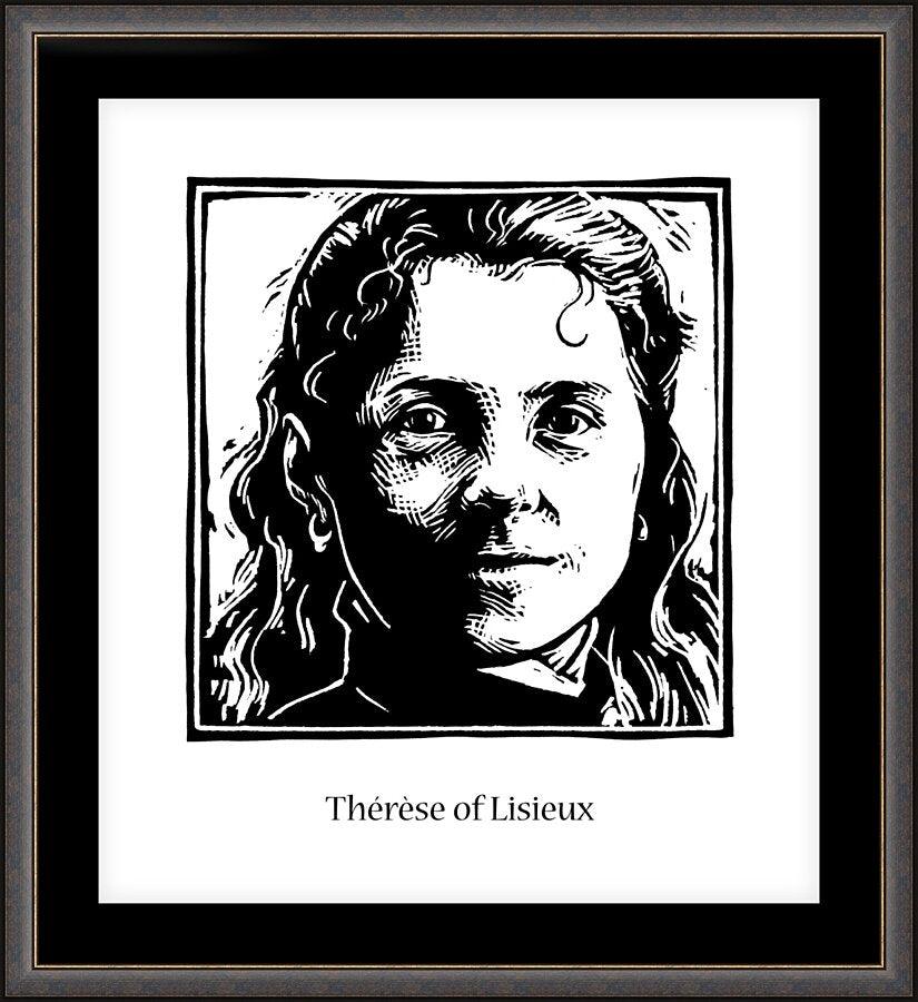 Wall Frame Espresso, Matted - St. Thérèse of Lisieux by Julie Lonneman - Trinity Stores