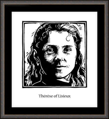 Wall Frame Espresso - St. Thérèse of Lisieux by J. Lonneman