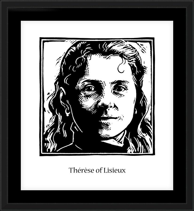 Wall Frame Black, Matted - St. Thérèse of Lisieux by Julie Lonneman - Trinity Stores