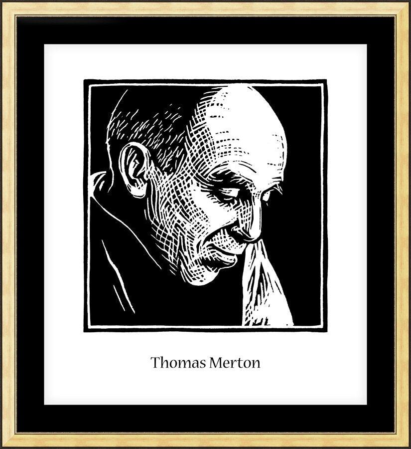 Wall Frame Gold, Matted - Thomas Merton by Julie Lonneman - Trinity Stores