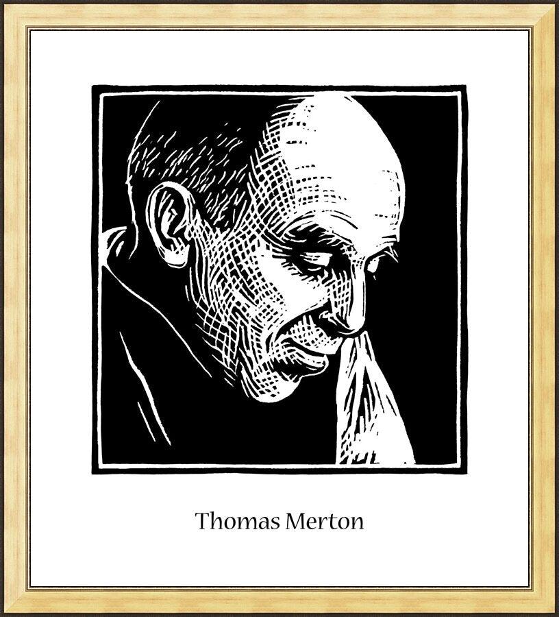 Wall Frame Gold - Thomas Merton by Julie Lonneman - Trinity Stores